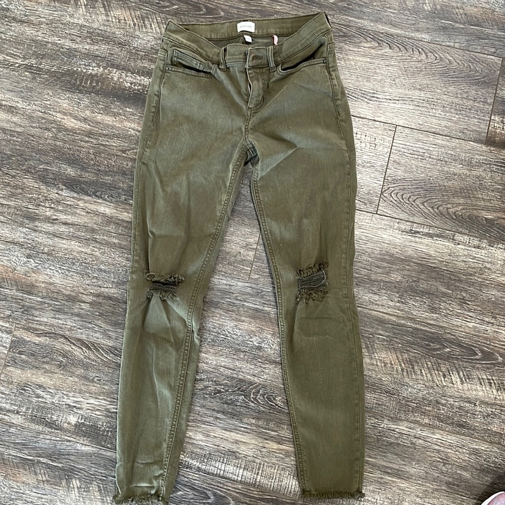 Sneak Peek Olive Jeans